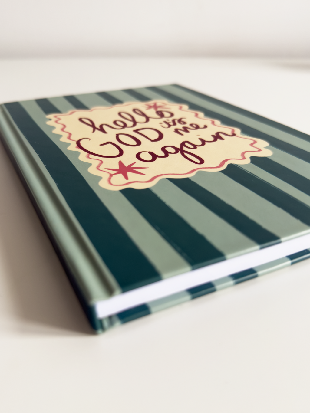 Green Hello God it's me Again Notebook